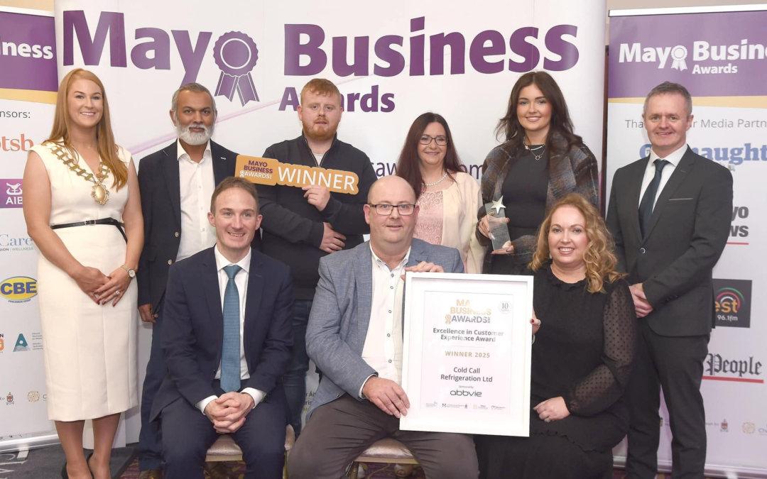 Cold Call win “Excellence in Customer Experience” award at Mayo Business Awards 2025